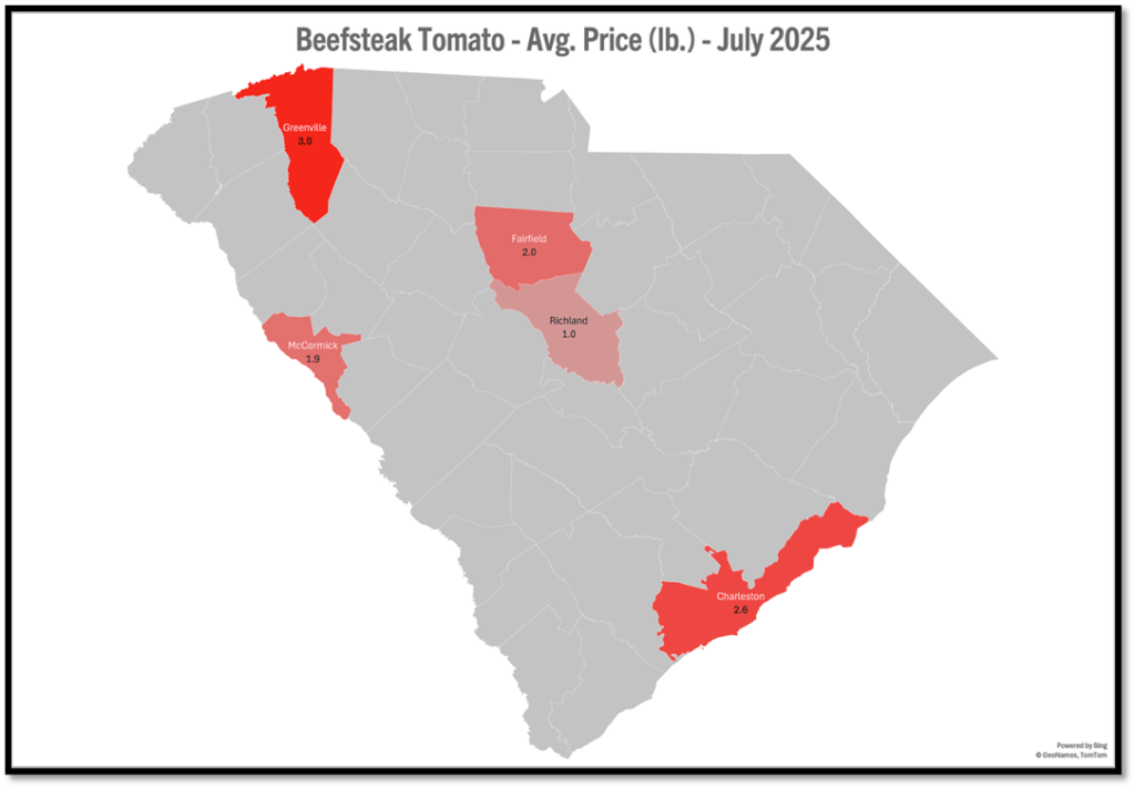 Preliminary Tomato Pricing Data From SC Farmers Market Price Reporting&nbsp;Project